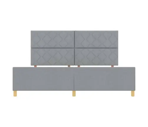 Gaiši Pelēks Auduma Gultas Rāmis 200X200 Cm Vidaxl
