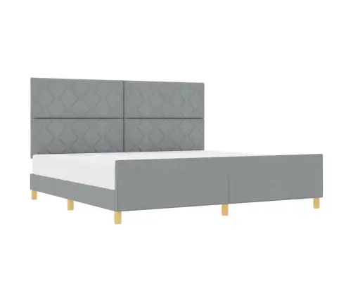 Gaiši Pelēks Auduma Gultas Rāmis 200X200 Cm Vidaxl