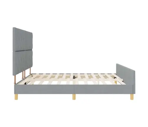 Gaiši Pelēks Auduma Gultas Rāmis 200X200 Cm Vidaxl
