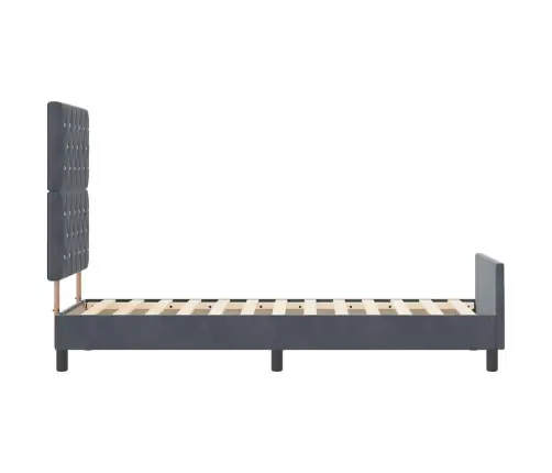 Voodi Raam Peaga Tumehall 80 X 200 Cm Samet