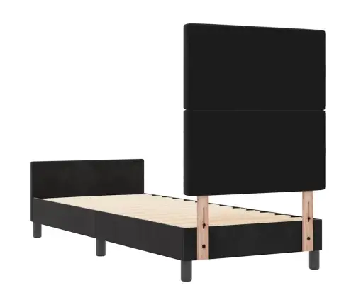 Gultas Rāmjis Melns 80X200 Cm Samts Vidaxl