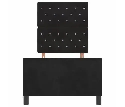 Gultas Rāmjis Melns 80X200 Cm Samts Vidaxl