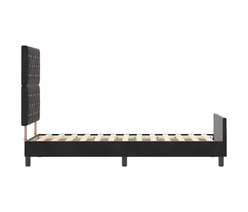 Gultas Rāmjis Melns 80X200 Cm Samts Vidaxl