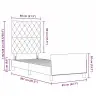Gultas Rāmjis Melns 80X200 Cm Samts Vidaxl