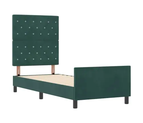 Gultas Rāmis Tumši Zaļš 80X200 Cm Samts Vidaxl Gultas Rāmis Tumši Zaļš 80X200 Cm Samts Vidaxl