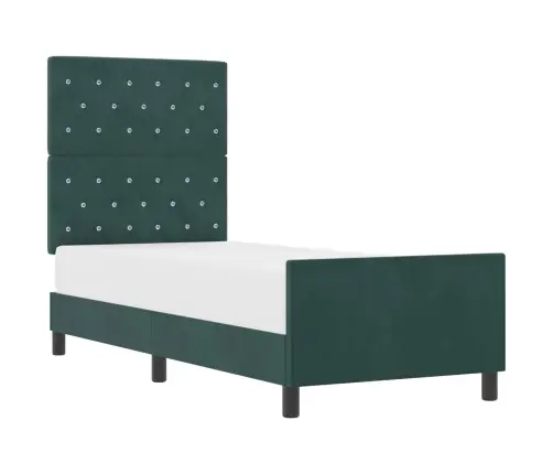 Gultas Rāmis Tumši Zaļš 80X200 Cm Samts Vidaxl