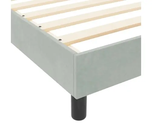 Gultas Rāmis Gaiši Pelēks 90X200 Cm Samts Vidaxl