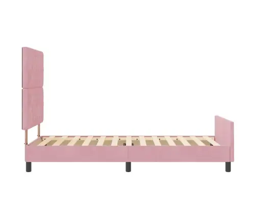 Gultas Rāmis Rozā 90X200 Cm Samts Vidaxl