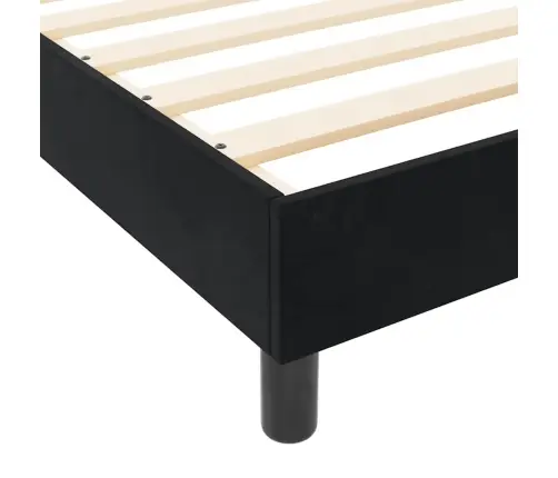 Melna Gultas Konstrukcija 100X200 Cm Samts Vidaxl