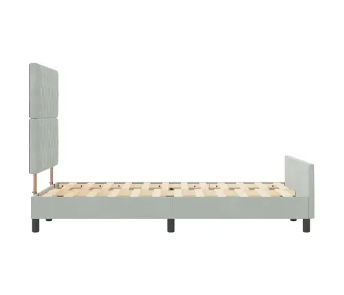 Gultas Rāmjis Gaiši Pelēks 120X200 Cm Samts Vidaxl