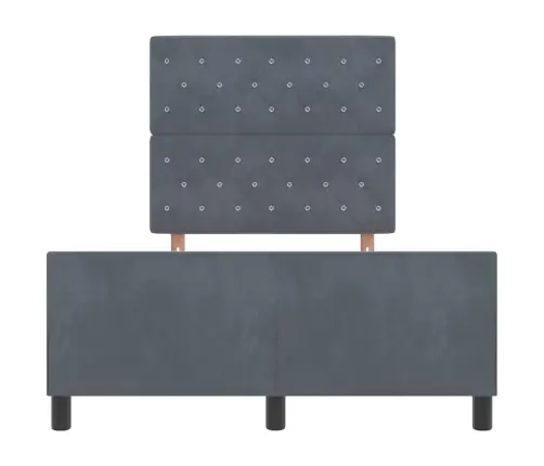 Gultas Rāmis Tumši Pelēks 120X200 Cm Samts Vidaxl