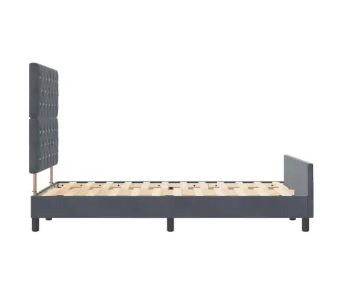 Gultas Rāmis Tumši Pelēks 120X200 Cm Samts Vidaxl