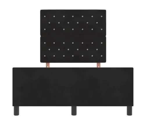 Gultas Rāmis Melns 120X200 Cm Aksoms Vidaxl
