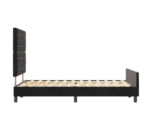 Gultas Rāmis Melns 120X200 Cm Aksoms Vidaxl