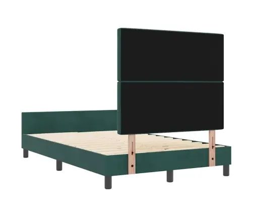 Gultas Rāmis Tumši Zaļš 120X200 Cm Samts Vidaxl