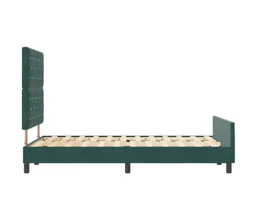 Gultas Rāmis Tumši Zaļš 120X200 Cm Samts Vidaxl