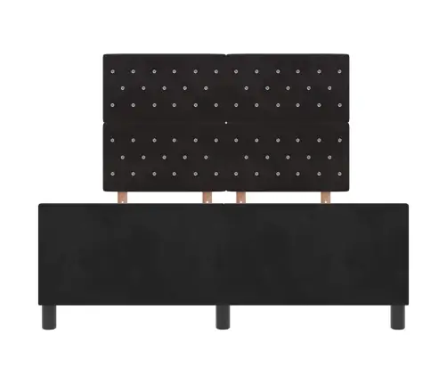 Melns Samta Gultas Rāmis 140X200 Cm Vidaxl