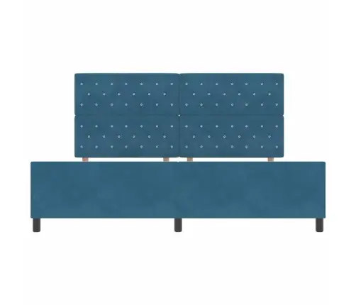 Gultas Rāmji Tumši Zils 200X200 Cm Samts Vidaxl