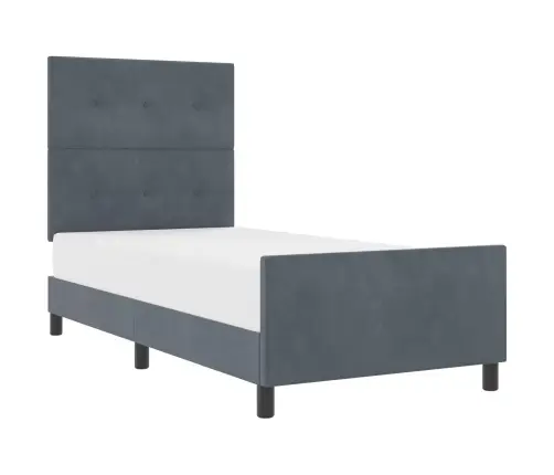 Gultas Rāmis Tumši Pelēks 80X200 Cm Samts Vidaxl