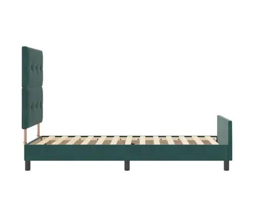 Kastītes Atsperu Gulta Tumši Zaļš 80 X 200 Cm Samts Vidaxl