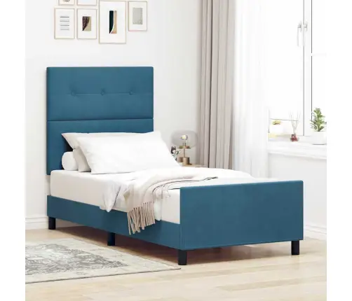 Karbi Vedrumadrats Peaga Tumesinine 90 X 190 Cm Samet