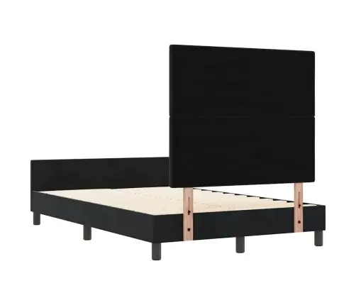 Gultas Rāmjis Melns 120X190 Cm Samts Vidaxl