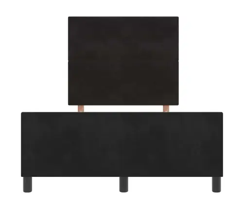 Gultas Rāmjis Melns 120X190 Cm Samts Vidaxl