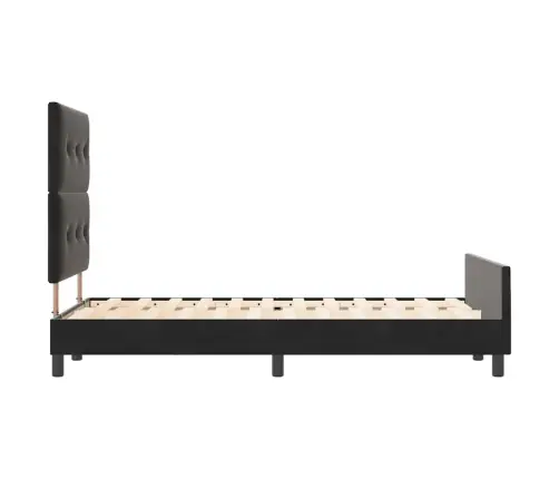 Gultas Rāmjis Melns 120X190 Cm Samts Vidaxl