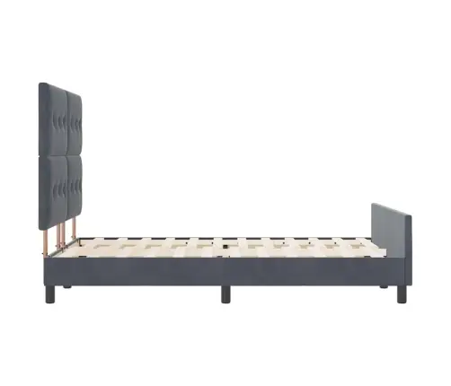 Gultas Rāmis Tumši Pelēks 160X200 Cm Samts Vidaxl