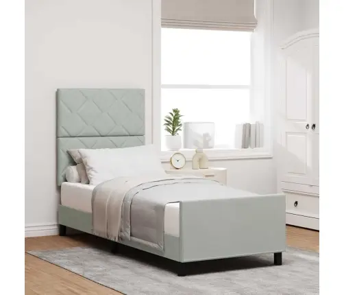 Gultas Rāmis Gaiši Pelēks 80X200 Cm Samts Vidaxl