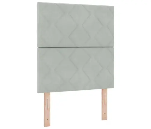 Gultas Rāmis Gaiši Pelēks 80X200 Cm Samts Vidaxl