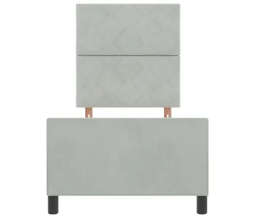 Gultas Rāmis Gaiši Pelēks 80X200 Cm Samts Vidaxl