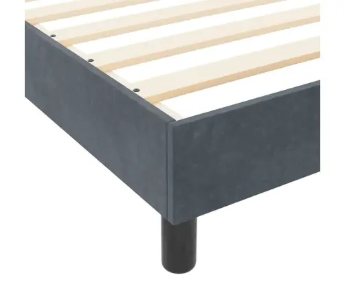 Gulta Tumši Pelēka 80X200 Cm Samts Vidaxl