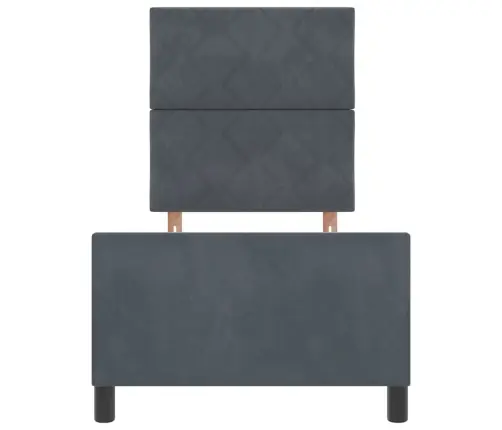 Gulta Tumši Pelēka 80X200 Cm Samts Vidaxl