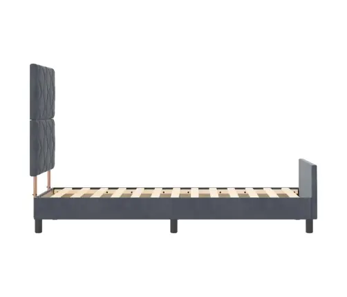 Gulta Tumši Pelēka 80X200 Cm Samts Vidaxl