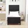 Gultas Rāmis Ar Galvas Klāju Melna 80 X 200 Cm Samts Vidaxl