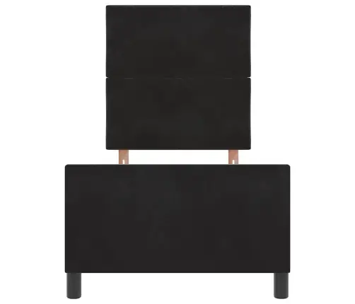 Gultas Rāmis Ar Galvas Klāju Melna 80 X 200 Cm Samts Vidaxl
