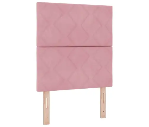 Gultas Rāmis Rozā 80X200 Cm Samts Vidaxl