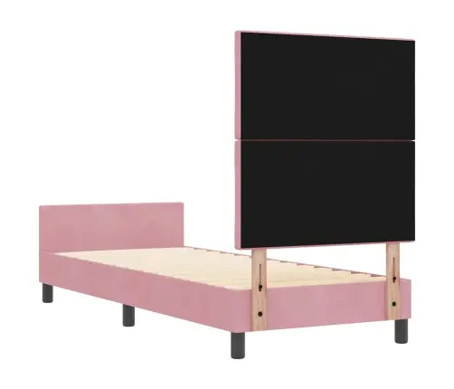 Gultas Rāmis Rozā 80X200 Cm Samts Vidaxl