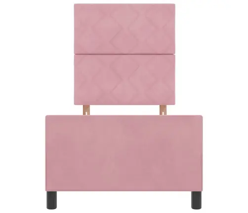 Gultas Rāmis Rozā 80X200 Cm Samts Vidaxl