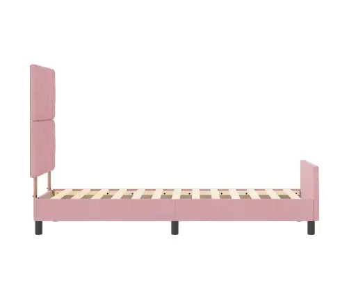 Gultas Rāmis Rozā 80X200 Cm Samts Vidaxl