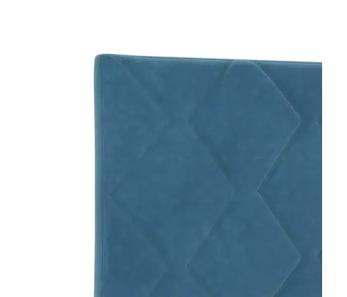 Gultas Rāmis Ar Galvas Klāju Tumši Zila 90 X 200 Cm Samts Vidaxl