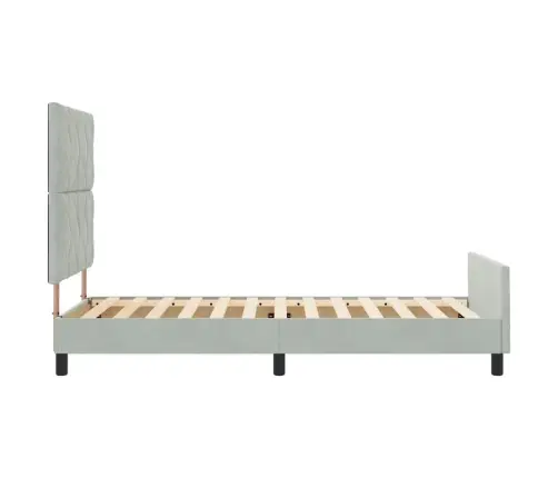 Gultas Rāmja Gaiši Pelēks 100X200 Cm Samts Vidaxl