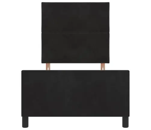 Gulta Melna 100X200 Cm Samts Vidaxl