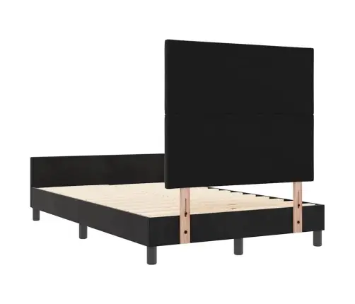 Gultas Rāmis Melns 120X190 Cm Aksums Vidaxl