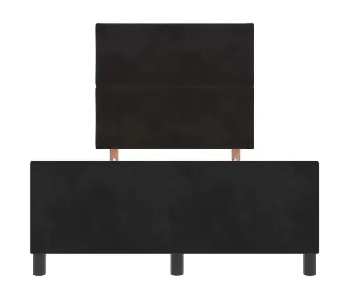 Gultas Rāmis Melns 120X190 Cm Aksums Vidaxl