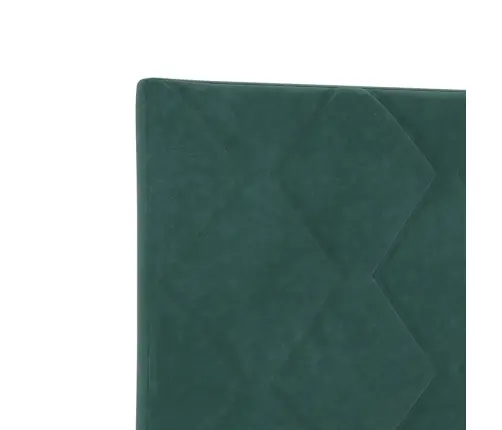 Gultas Rāmis Ar Galvas Klāju Tumši Zaļa 120 X 200 Cm Samts Vidaxl