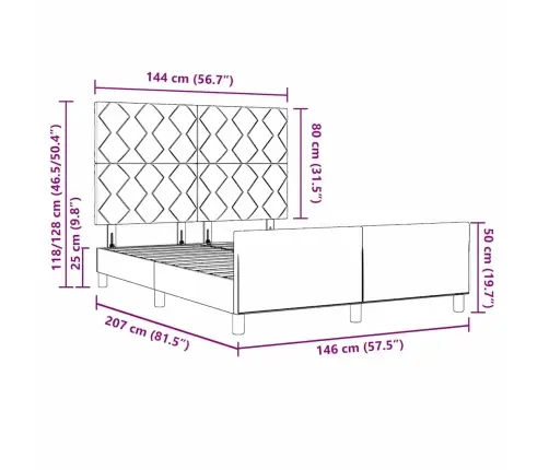 Kiemas Lova Su Galvūgalio Tamsiai Žalia 140 X 200 Cm Aksomas