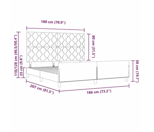 Kiemas Lova Su Galvūgalio Tamsiai Žalia 180 X 200 Cm Aksomas