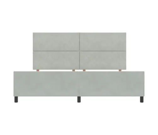 Gultas Rāmis Gaiši Pelēks 200X200 Cm Samts Vidaxl